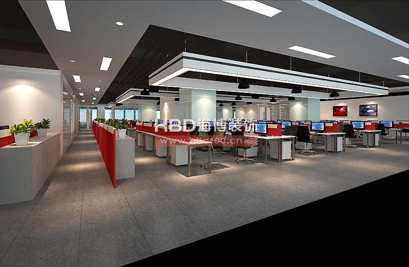 中通服軟件辦公室裝修案例 開放辦公區(qū)設計