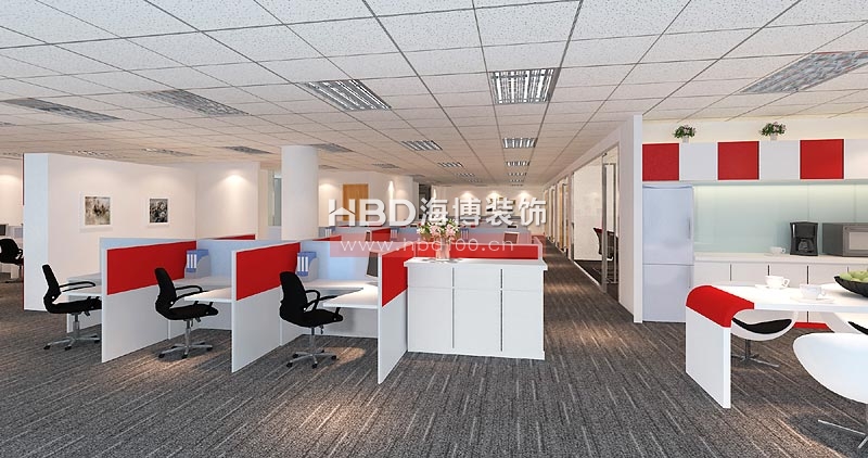 武田藥品廣州公司辦公室裝修 開(kāi)放辦公區(qū)