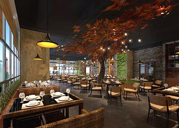 水楓林主題餐廳設(shè)計裝修