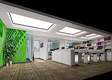 樂天創(chuàng)意園寫字樓裝修前臺設計