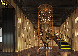 休閑工業(yè)風餐廳裝修設(shè)計效果圖